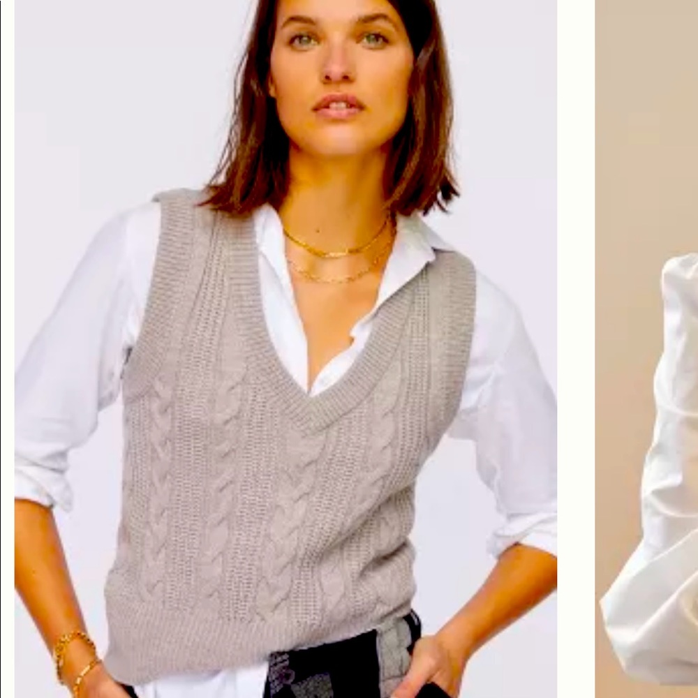 Anthropologie cable knit sweater vest